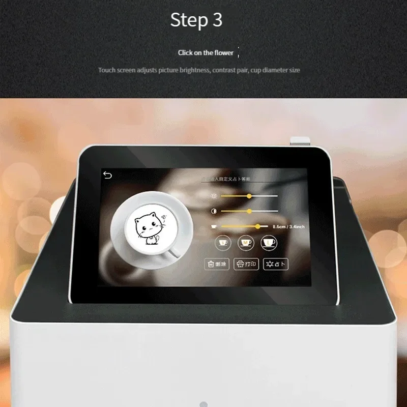 커피 드로잉 기계 프린터, 음식 맞춤형 패턴, 사진 응답, 밀크티, 완전 자동 초상화, 풀 컬러