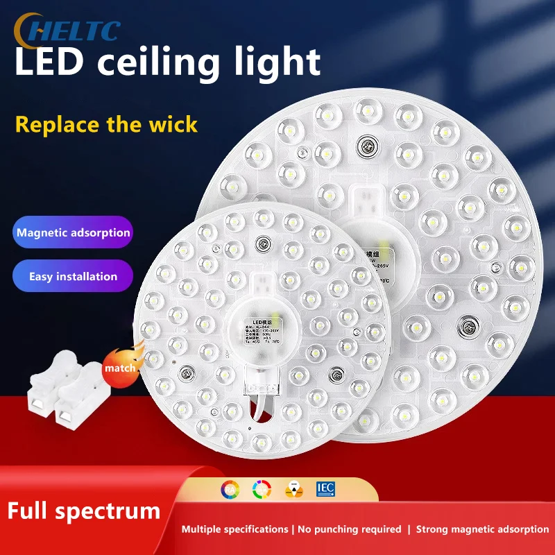 1 Set 6500K Magnetic Suction LED Panel Circle Ring Light 12W 18W 24W 36W 48W 72W LED Round AC220V Ceiling Lamp Light Source