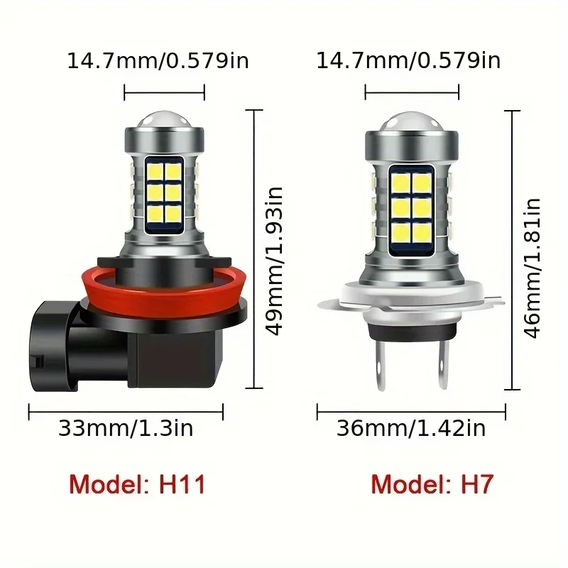 1 Pair H11 Led Fog Light H8 H16 Led Fog Lights 3030 27 LED Fog Lamp P13W FOG LAMP Hb4 9006 9005