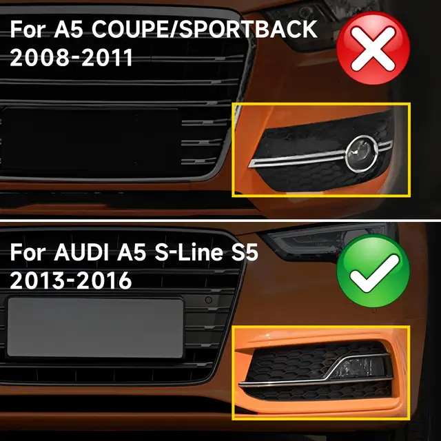 Audi A5 Sline S5 2013-2017用 フォググリル 2個セット