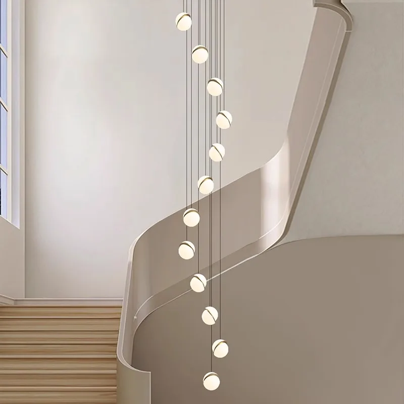 

Modern Creative Home Pendant Light Suitable for Living Room Bedroom Staircase Chandelier Indoor Glossy Lighting Fixtures