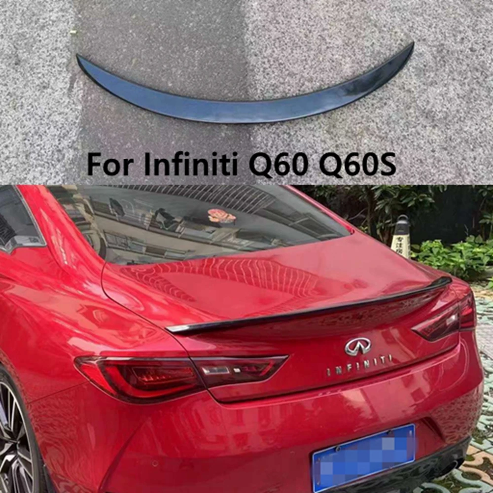 

For Infiniti Q60 Q60S P Style black Rear Spoiler Trunk wing 2013 2014 2015 2016 2017 2018 2019 2020 2021 2022 2023