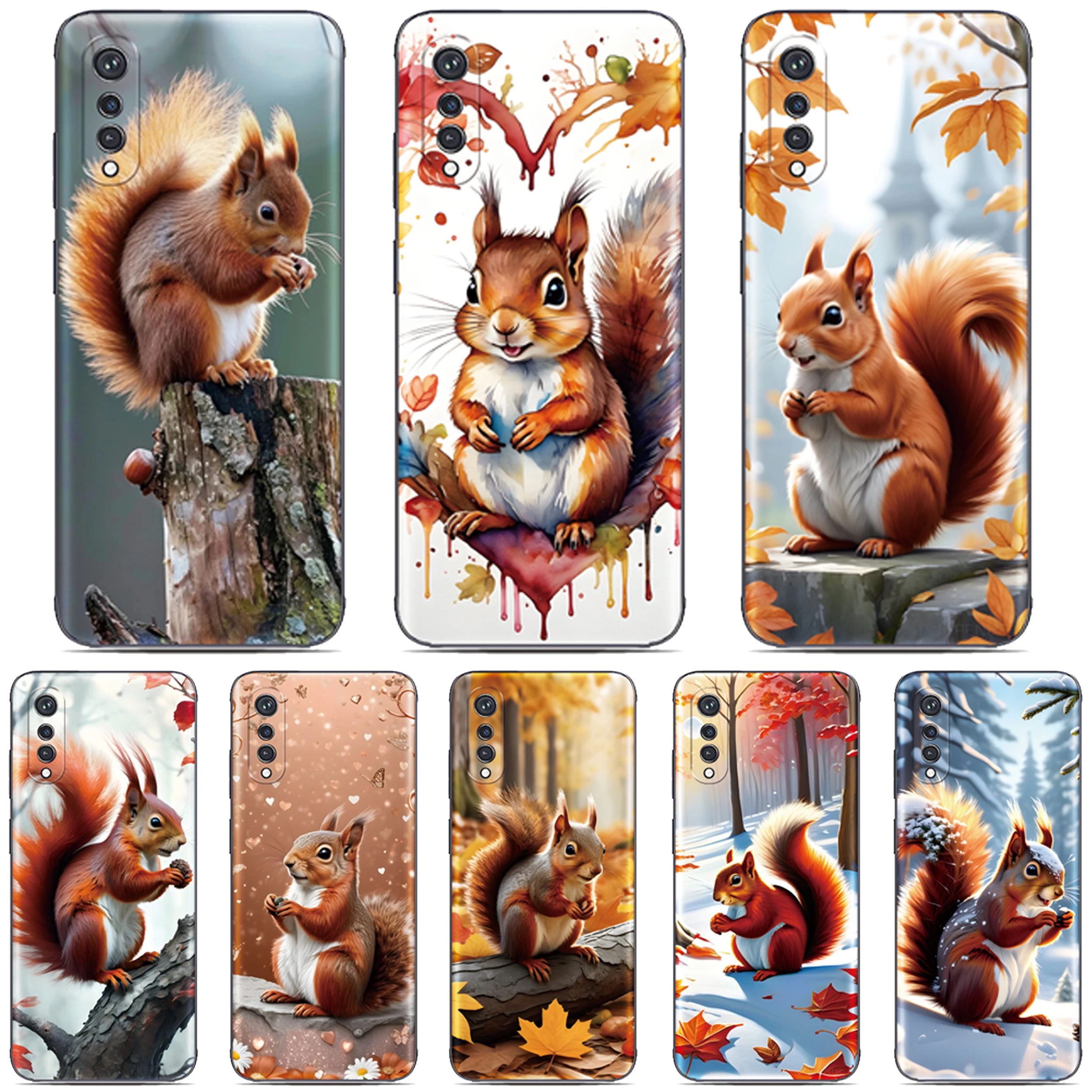 

Squirrel Funny Phone Case For Realme C85 15 Pro 5G C75 C51 C53 C63 C65 C67 C31 C30 C35 C55 C33 4G C21 C12 Reno 8T 10 8 7 Cover