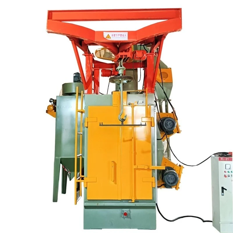 Hook Type Industrial Shot Blaster with Viewing Window Real Time Monitoring Manual Control System for Metal Processing Customized