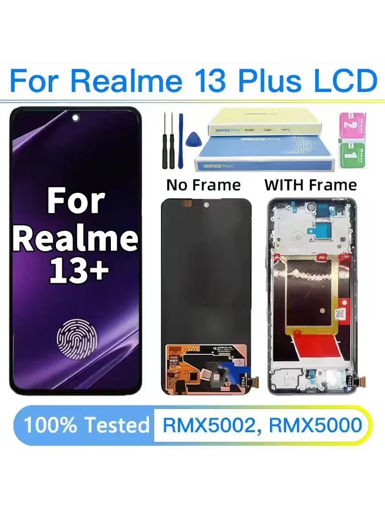 6.67\\\\\\\" Super AMOLED Wyświetlacz LCD z Ekranem Dotykowym Digitizer do Realme 13+ (RMX5002, RMX5000) - Zamiennik LCD — zdjęcie produktu 7