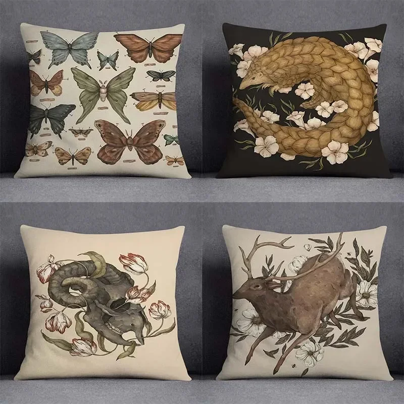 Forest Animal Series Decorative Pattern Pillowcase Living Room sofa Bedroom Home Decoration  Car  Cushion