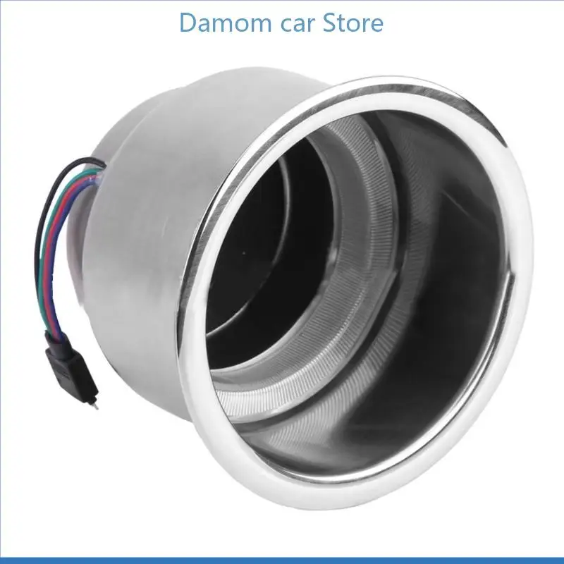

A2UC Car Boats Truck Stainless Steel Cup Drink Holders 14LED RGB Light+Remote Control Cup Drink Holders