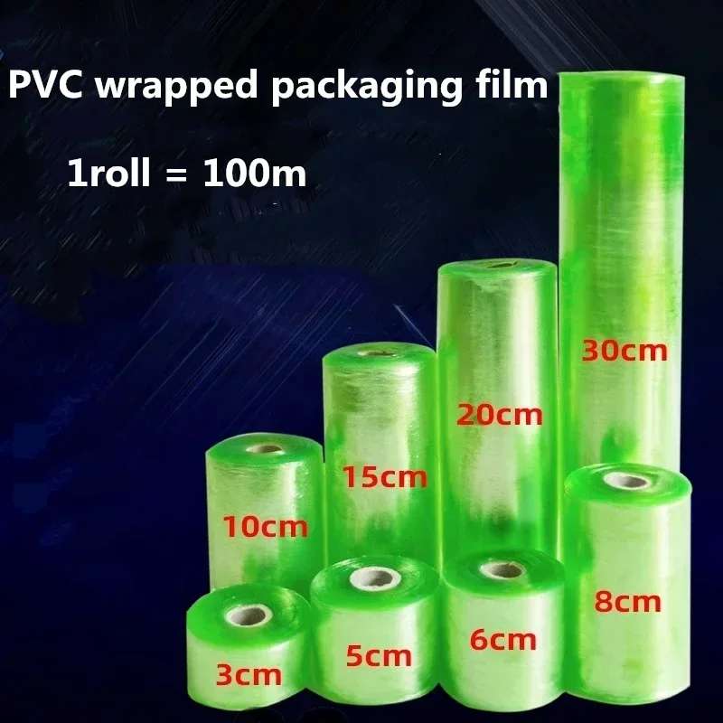 Stretch Film PVC Industry Wire Entanglement Packaging Plastic Film Green Plant Grafting Autohesion Fresh Keeping Film 100m Roll