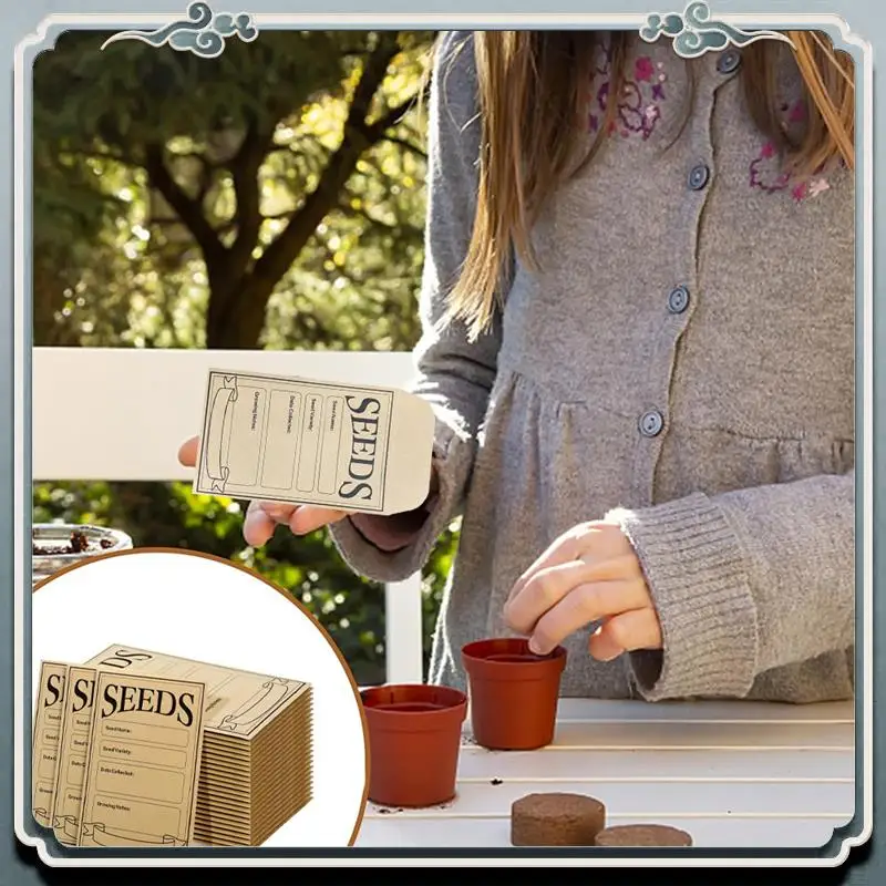 Premium 100Pcs Seed Envelopes 3.1X4.7 Inch, Seed Envelopes Brown Paper Seed Packets Envelopes For Storage Vegetable Durable Easy