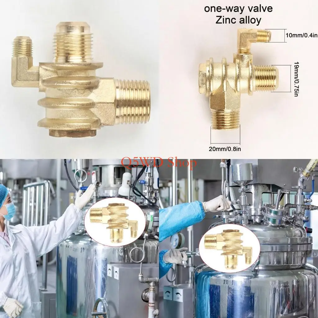 

Q5WD 3-портовый трубчатый соединитель с наружной резьбой, воздушный компрессор, проверка клапана из цинкового сплава Dur
