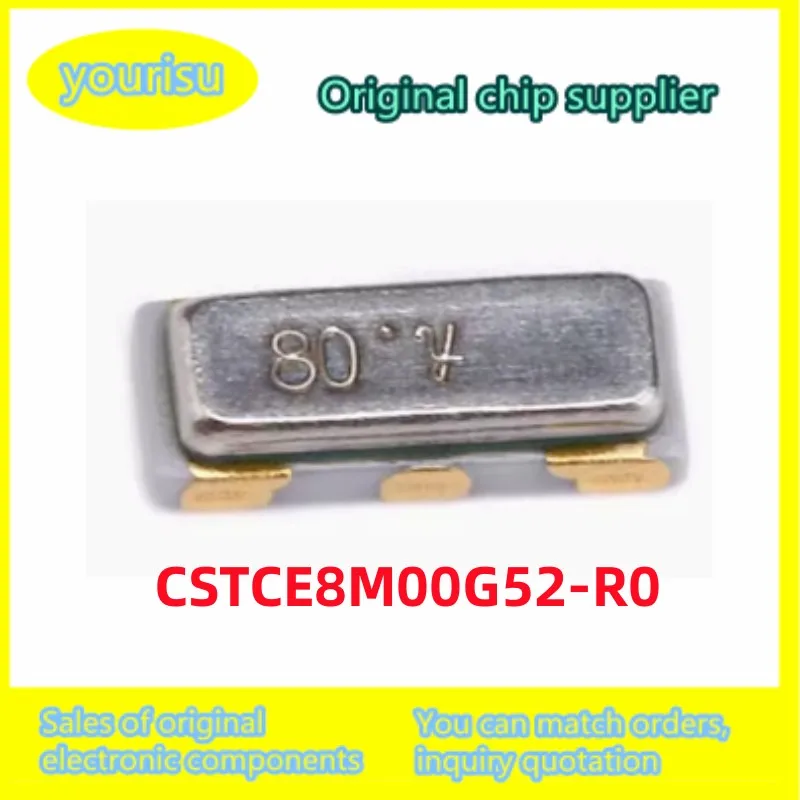 10Pcs/Lot CSTCE8M00G52-R0 CSTCE8M ceramic crystal oscillator patch 3 pins 3215 3.2*1.5-3P 8MHZ