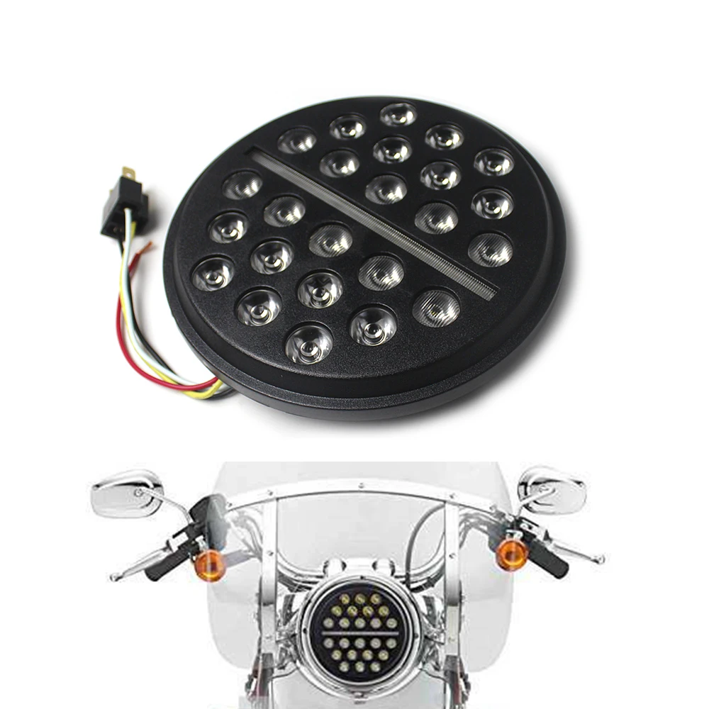 RTS Motorcycle Light system Round 7 Inch LED Headlight Lamp For Motorbike Head light