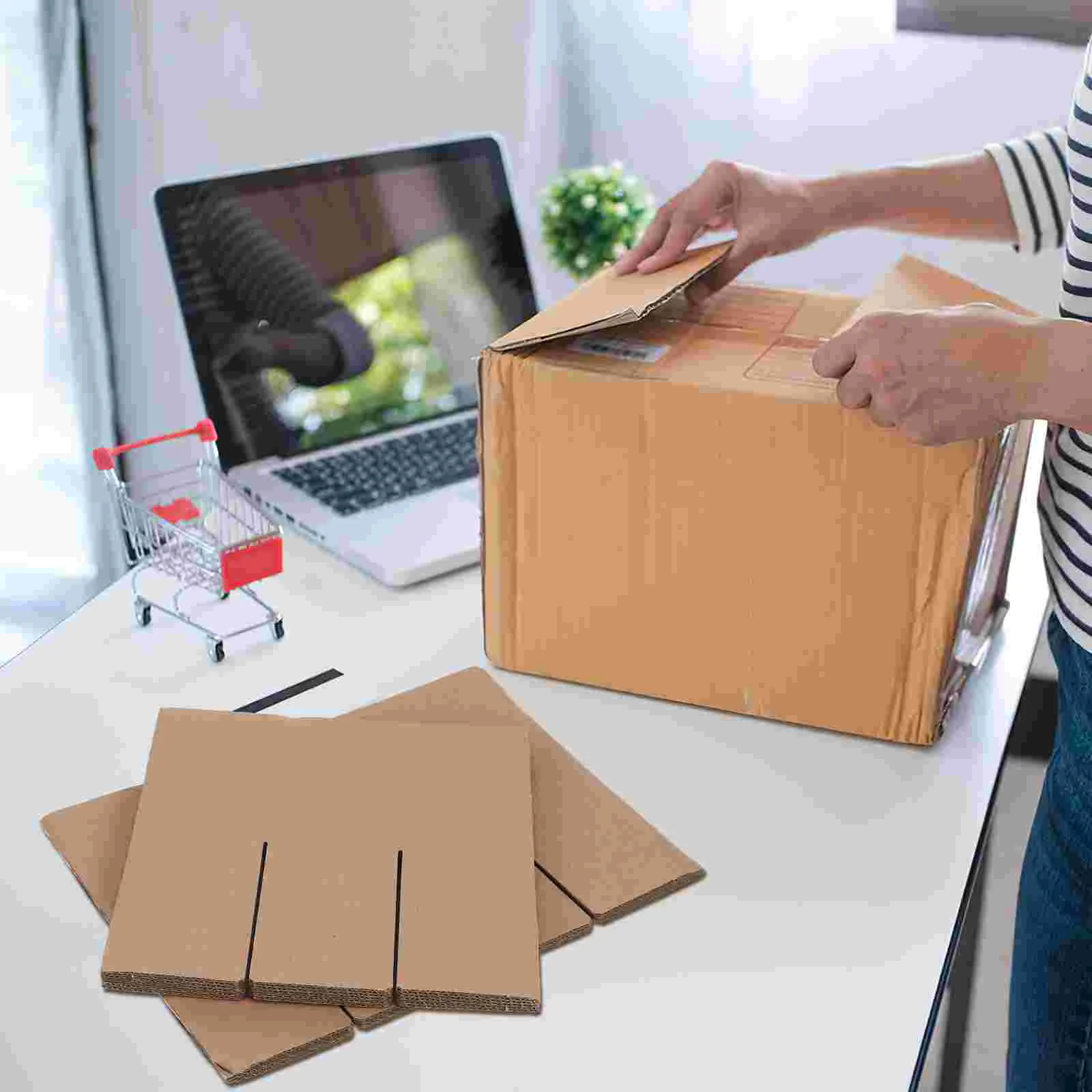 Separadores de cartón para cajas, Kit de embalaje de vidrio, suministros de envío de platos, carpetas de archivos con inserciones corrugadas móviles