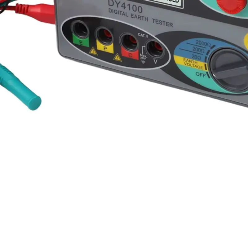 DY4100 Digital Earth Ground Resistance Meter Megohmmeter Ohm Tester With HD Display For Electric Power Railway Petroleum Inspect