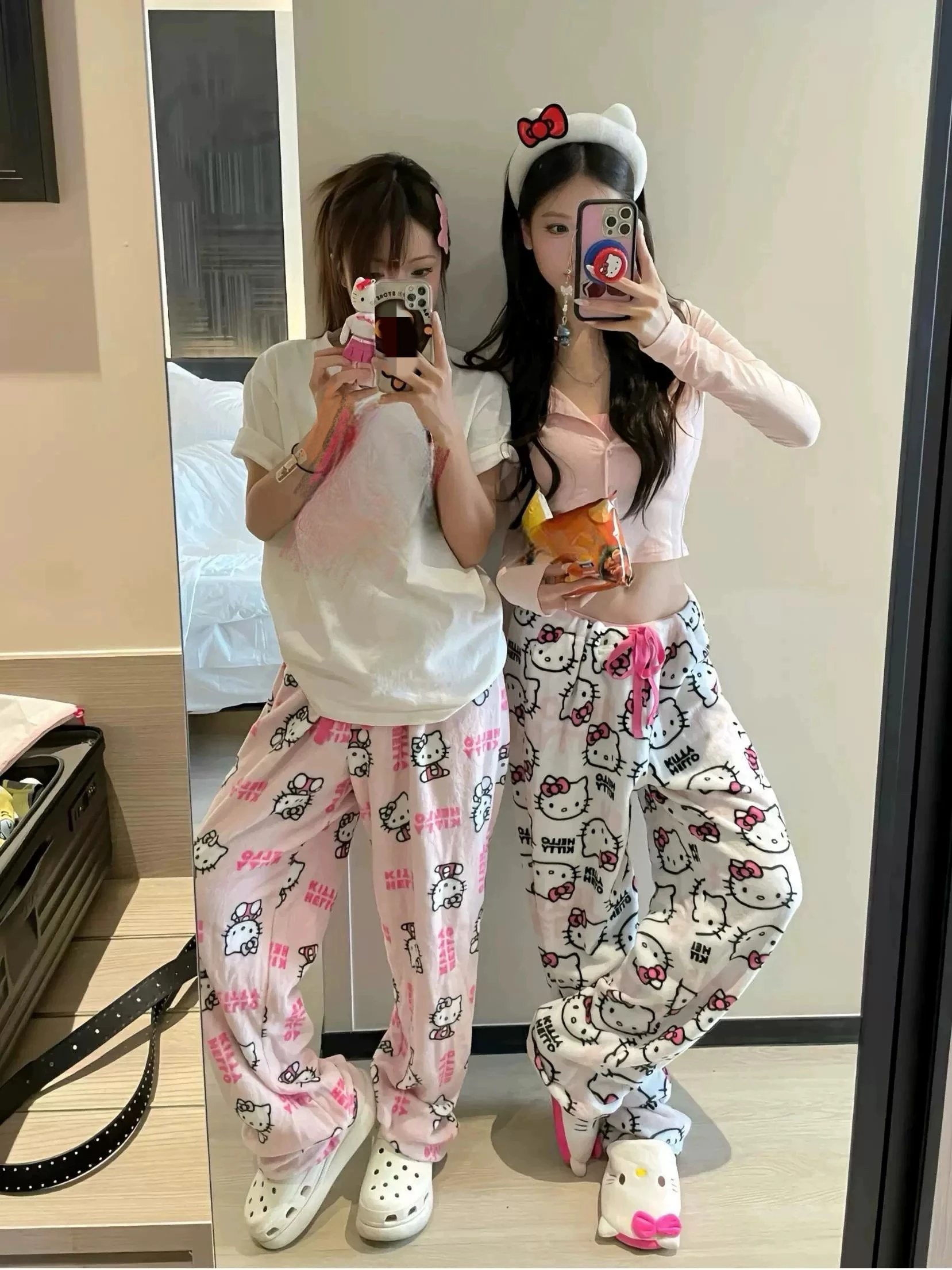 

2025 Hello Kitty Spring-Fall Pajama Pants | Cute Women's Casual Sleepwear Lounge Bottoms