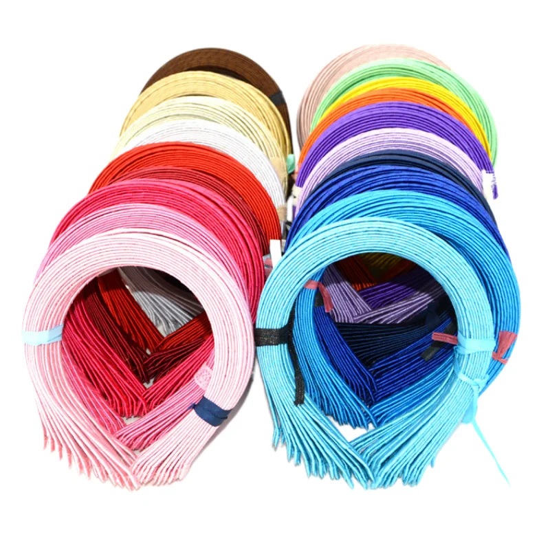 5pcs/lot 5mm Fashion Covered Hairbands Satin Headband Hair Ribbon Hairband for Girls Kids Boutique Hair Accessories for Women