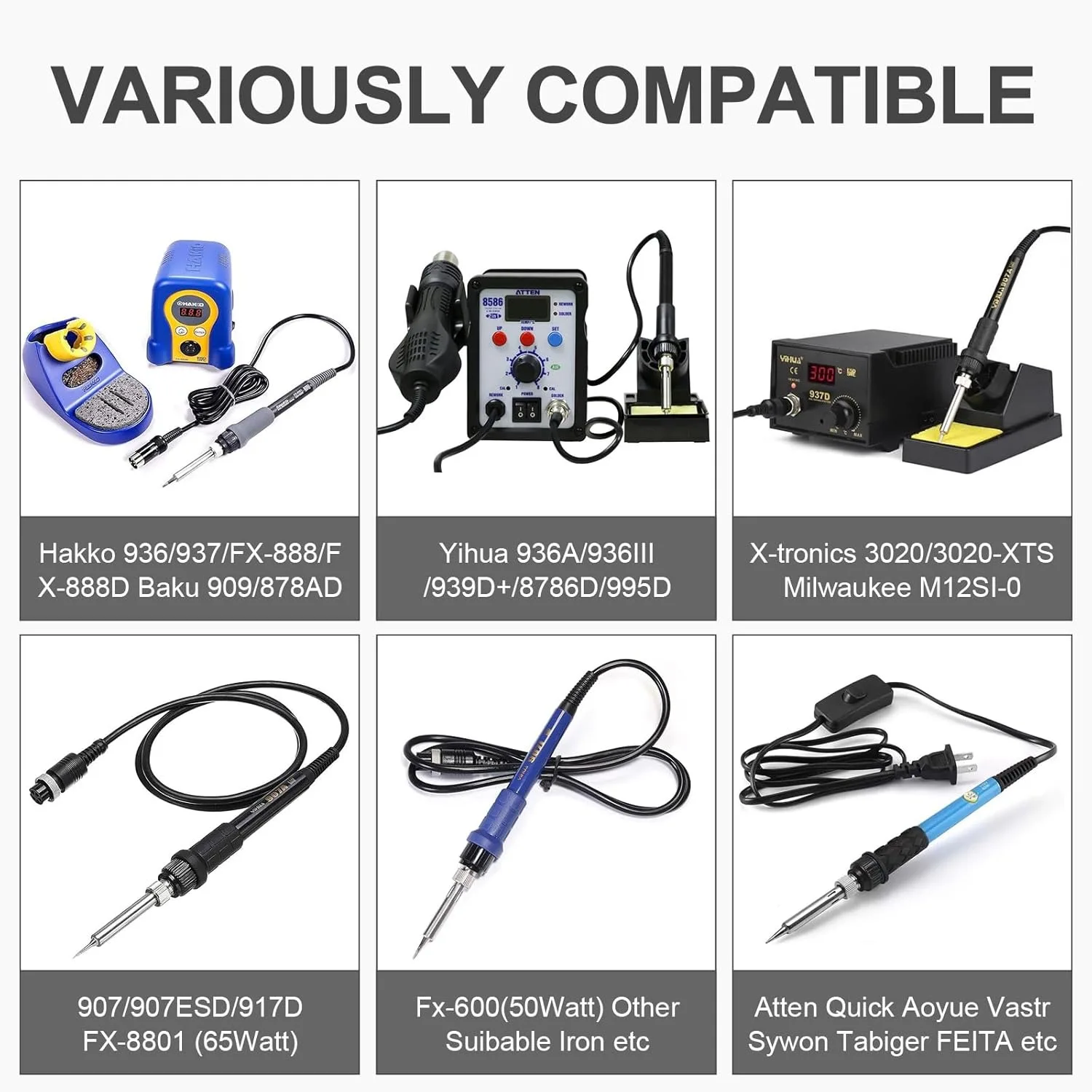 13 قطعة/المجموعة 900M-T سبيكة لحام رئيس مزيج أطراف لحام خالية من الرصاص 1C 2C 3C 4C 0.8D 1.6D 2.4D 3.2D K SK B I IS ملحقات لحام