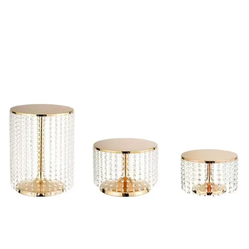 

3PCS Fashion metal and iron cake rack, wedding decoration props, European dessert table, party cake tray decorations