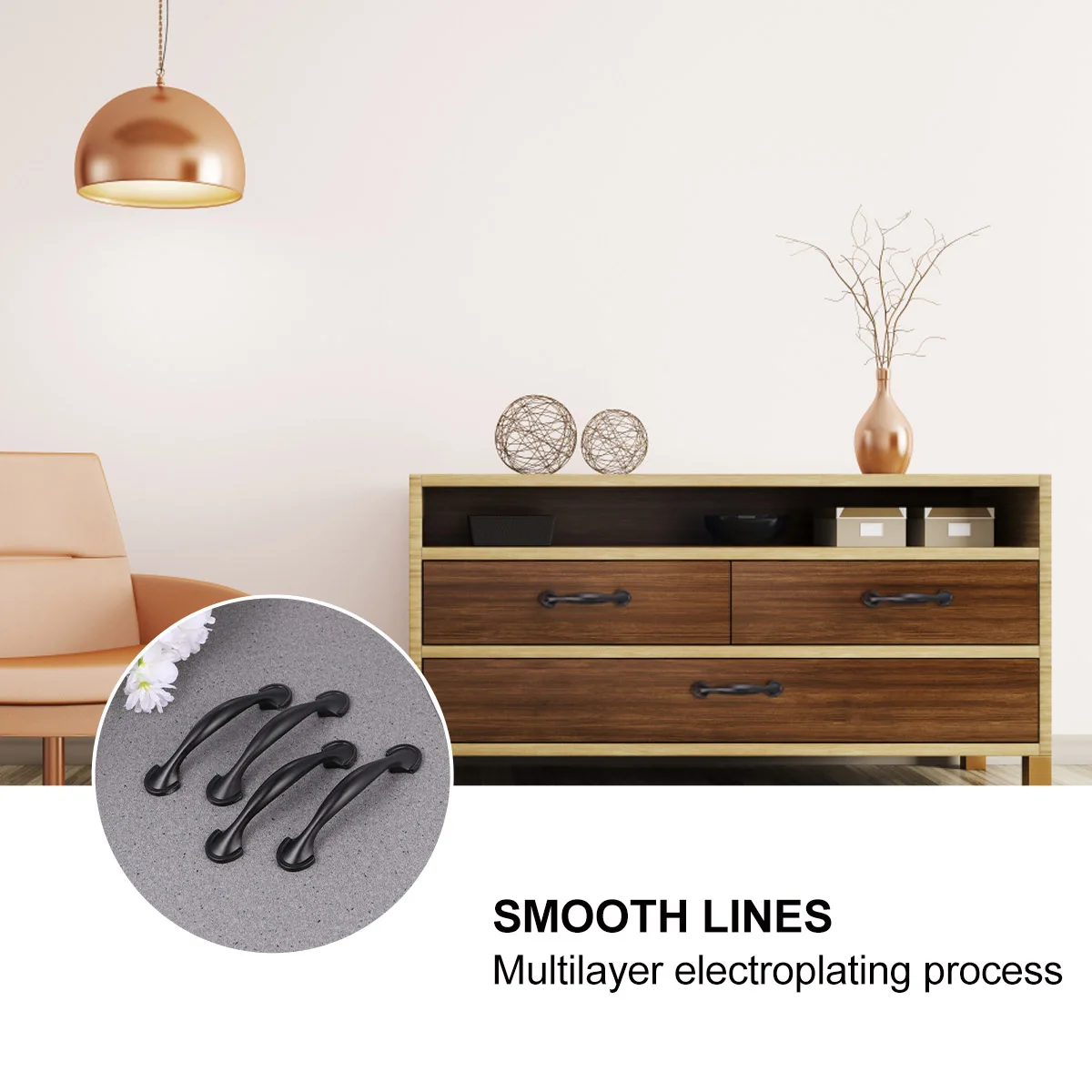 

Black Drawer 2.7cm Screws Door Licking H Zinc Alloy Cabinet H les Door Knob Retro Bedroom Dressers Hardware Products