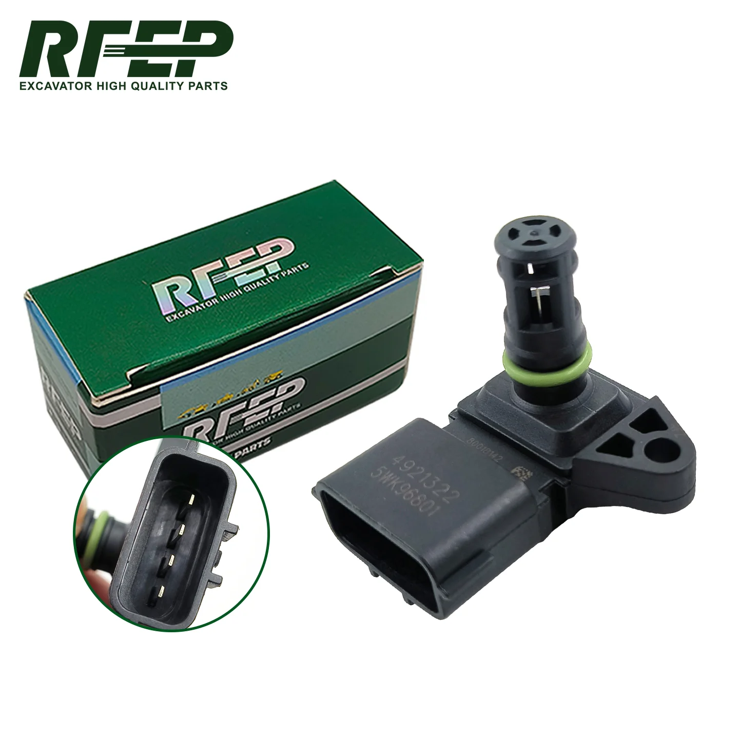 RFEP High Precision MAP Intake Pressure Sensor 4921322 Compatible With PC200-8 Excavator Diesel Engine Replacement Accessory