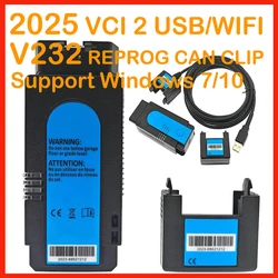 latest model WiFi VCI2 For Renault Can Clip With Software V232 Auto Diagnostic Tool New Interface For Renault canclip odb2