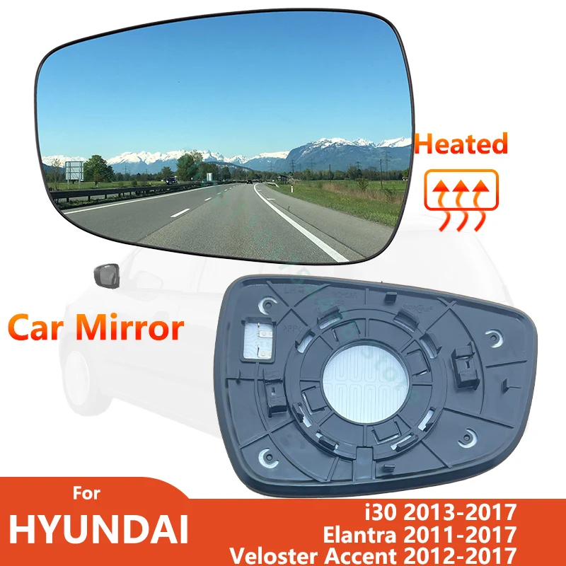 Externer Rückspiegel links und rechts für Hyundai i30 2013–2017 ELANTRA 2011–2017 Veloster ACCENT mit beheiztem/Auto-Ersatzteil – Detail 1
