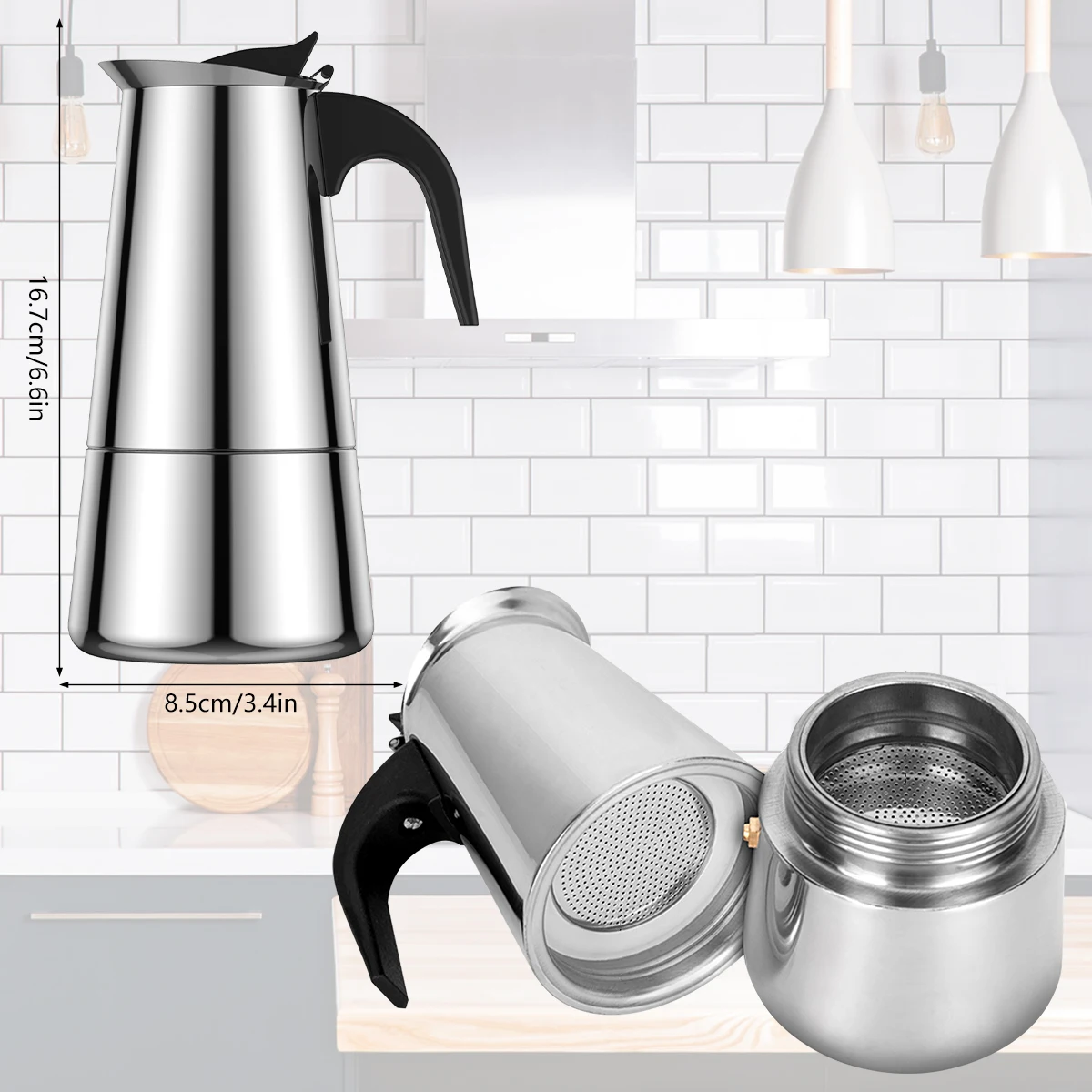 Caffettiera Elettrica Turca 500 Ml In Acciaio Inox – Con Maniglia, Per Caffè Turco E Moka Su Induzione