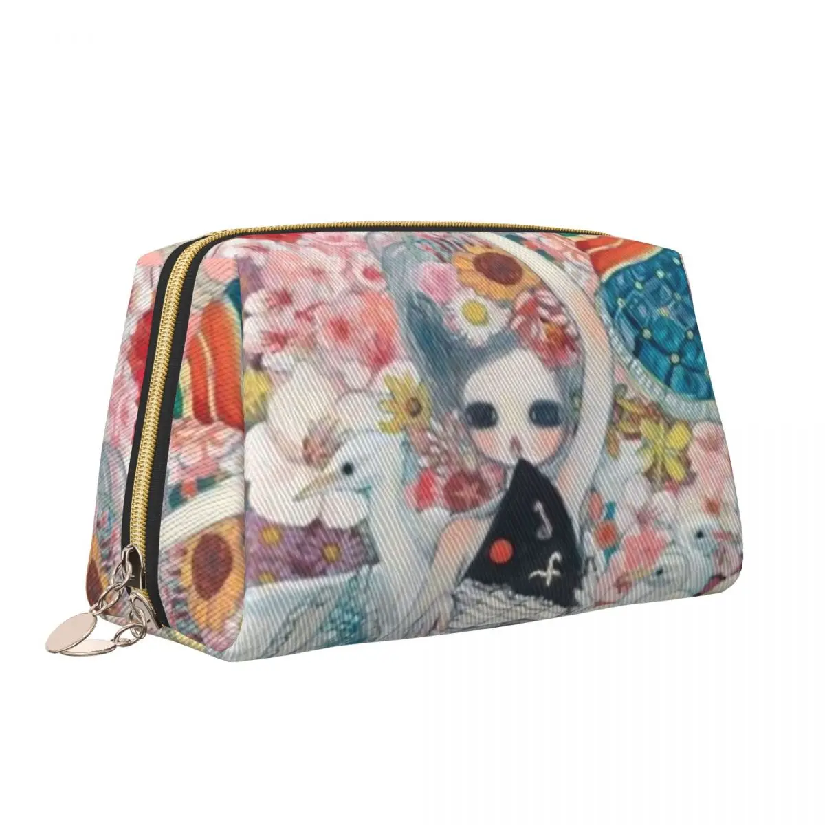 Custom Japanese Cartoon Manga Yoshitomo Nara Toiletry Bag for Women Cosmetic Makeup Organizer Ladies Beauty Storage Dopp Kit Box