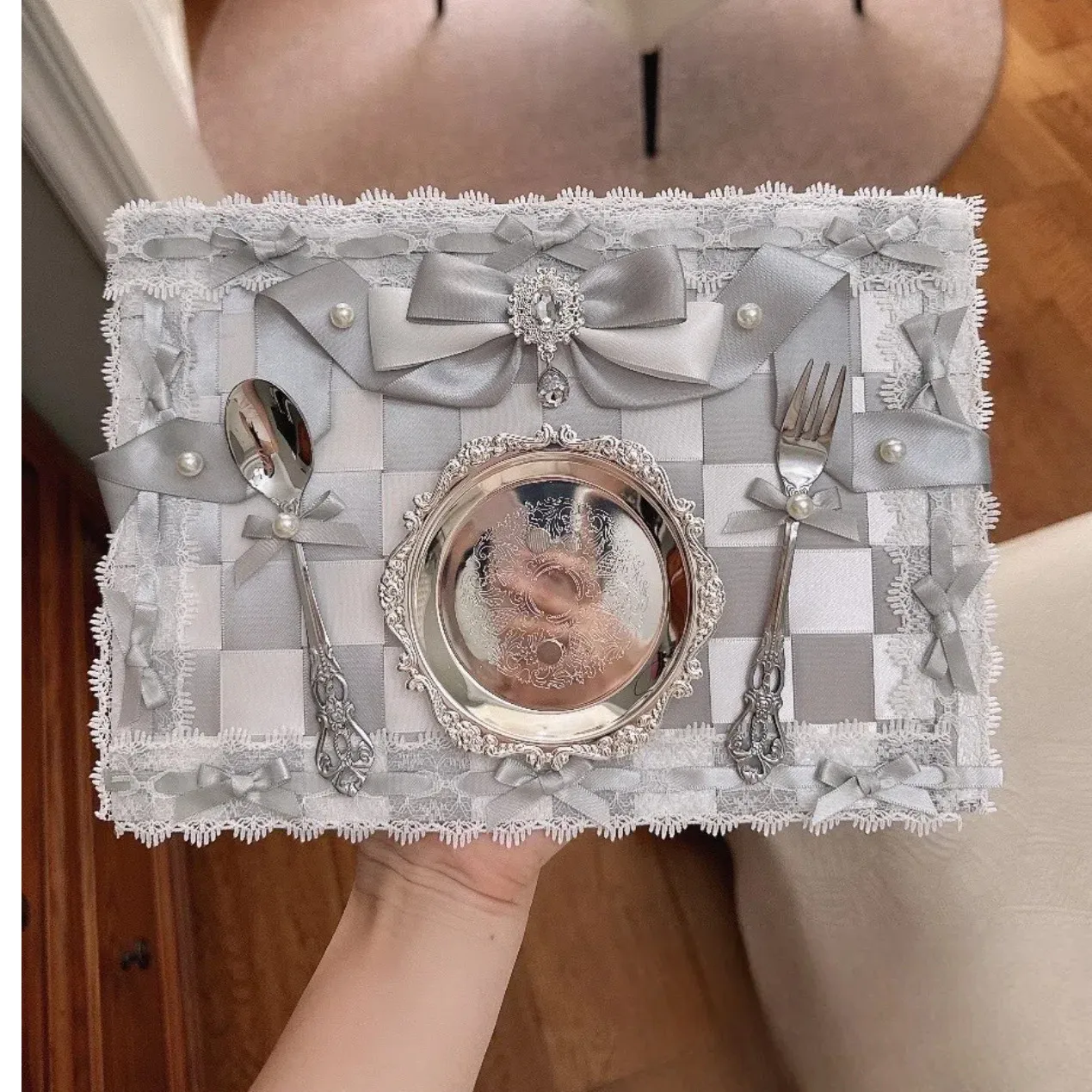 Lta Bag Accessories Pain Board Finished Ribbon Tie Board Bow Silver Plated Pain Board Tie Grain Beauty Prop B5 Large Intestine