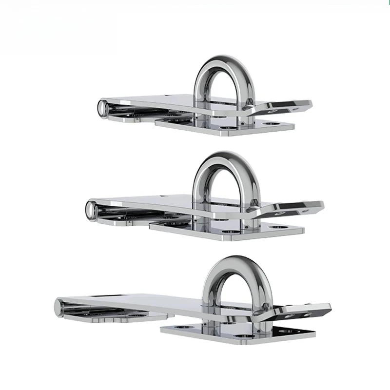 304 Stainless Steel Thickened Door Hasp Latch with Staple Fits Padlock Old Simple Door Bolt Lock for Wooden Door