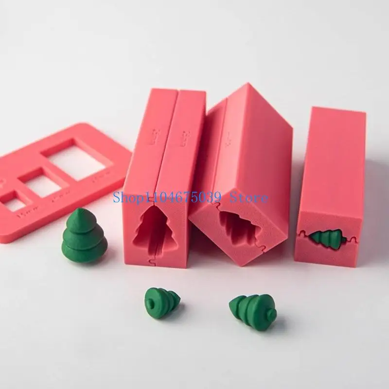 5asd شجرة عيد الميلاد بوليمر كلاي Stampers 3 بكرات لقلادات القرط صياغة والمجوهرات الفنية #2