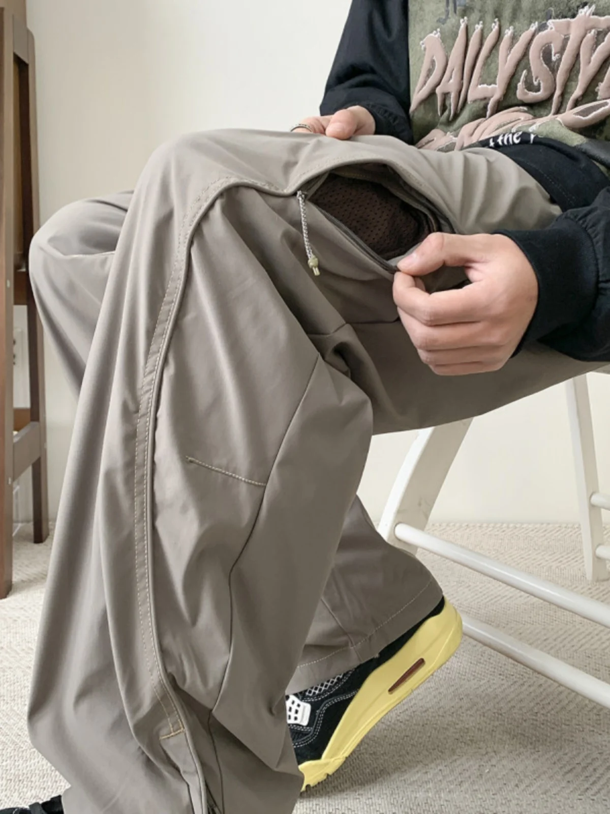 

Мужские повседневные брюки-карго в американском стиле, весенне-осенние, свободные, прямые, для походов, модные, свободного кроя, длинные