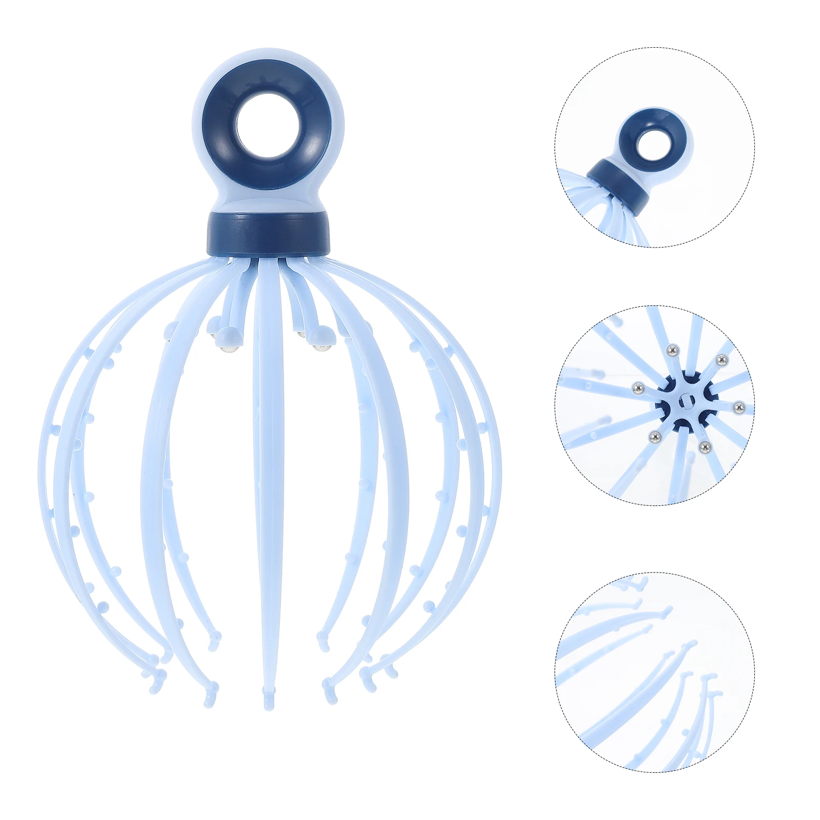 

1pc Head Massager Claw Scalp Massage Tool Steel Balls Durable Pp Handheld Massager For Family Travel Outdoor Comfortable Gift