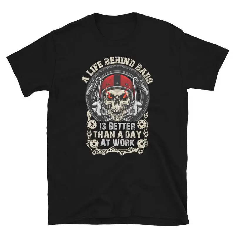 تي شيرت Chopper Cruiser Motorbike A Life Behind Bars Biker