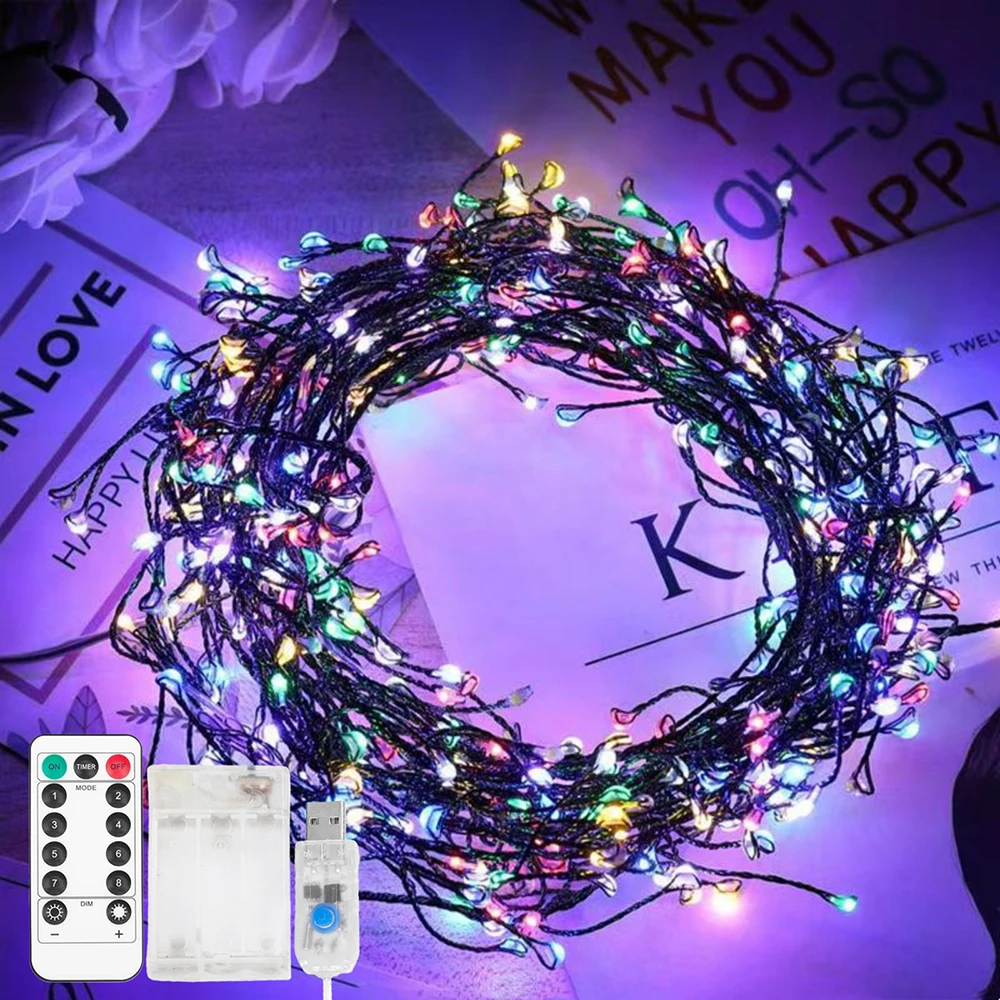 

1,5 м, 3 м, 6 м, 9 м, светодиодные гирлянды с дистанционным управлением, питание от аккумулятора USB, 5 В постоянного тока, гирлянда для фейерверка для свадебной вечеринки, рождественского декора