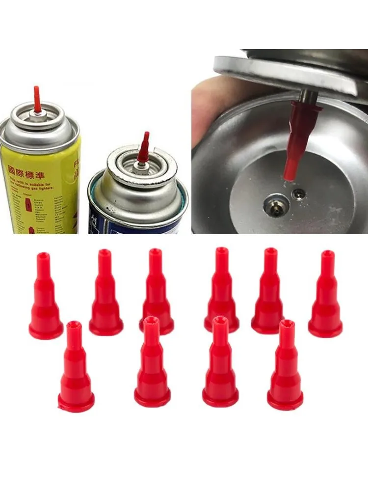 Adaptateur de Buse au Butane Réutilisable, Conversion de Cassette Précieuse en Briquet Gonflable, Pistolet de Pulvérisation, Tête de Recharge de Gaz Universelle