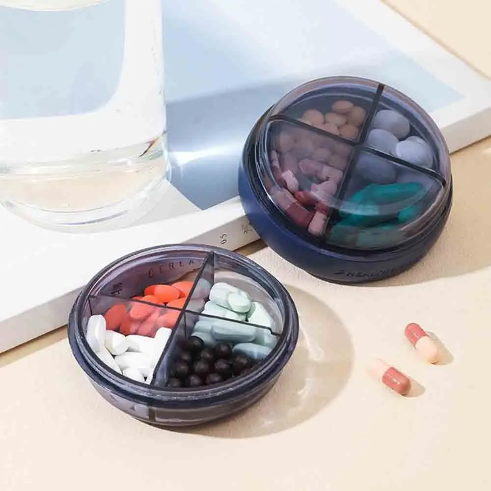 Waterproof Weekly Pill Case Double-deck Dustproof Mini Medicine Box Lightweight Durable Pill Container Organizer Jewelry Box