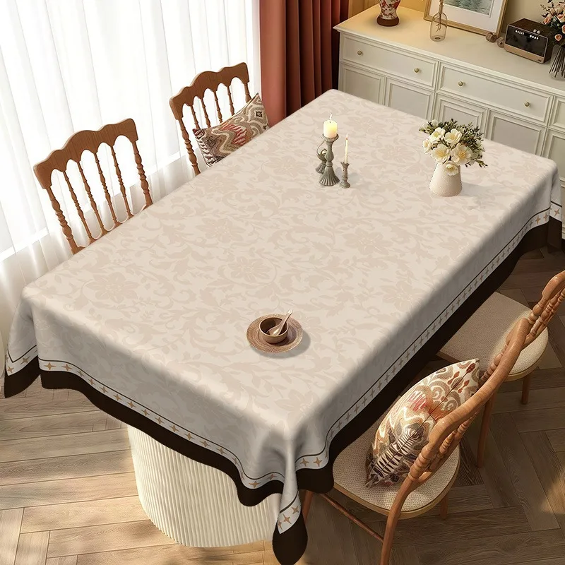 One piece of retro and elegant style European vintage pattern tablecloth, creating a luxurious dining scene