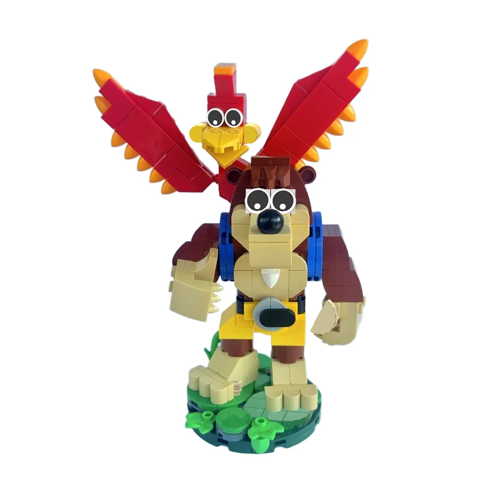 MOC gran juego de aventura Banjo-Kazooie modelo bloques de construcción Animal oso personaje ladrillo juguete DIY juguete ensamblado regalo para niños