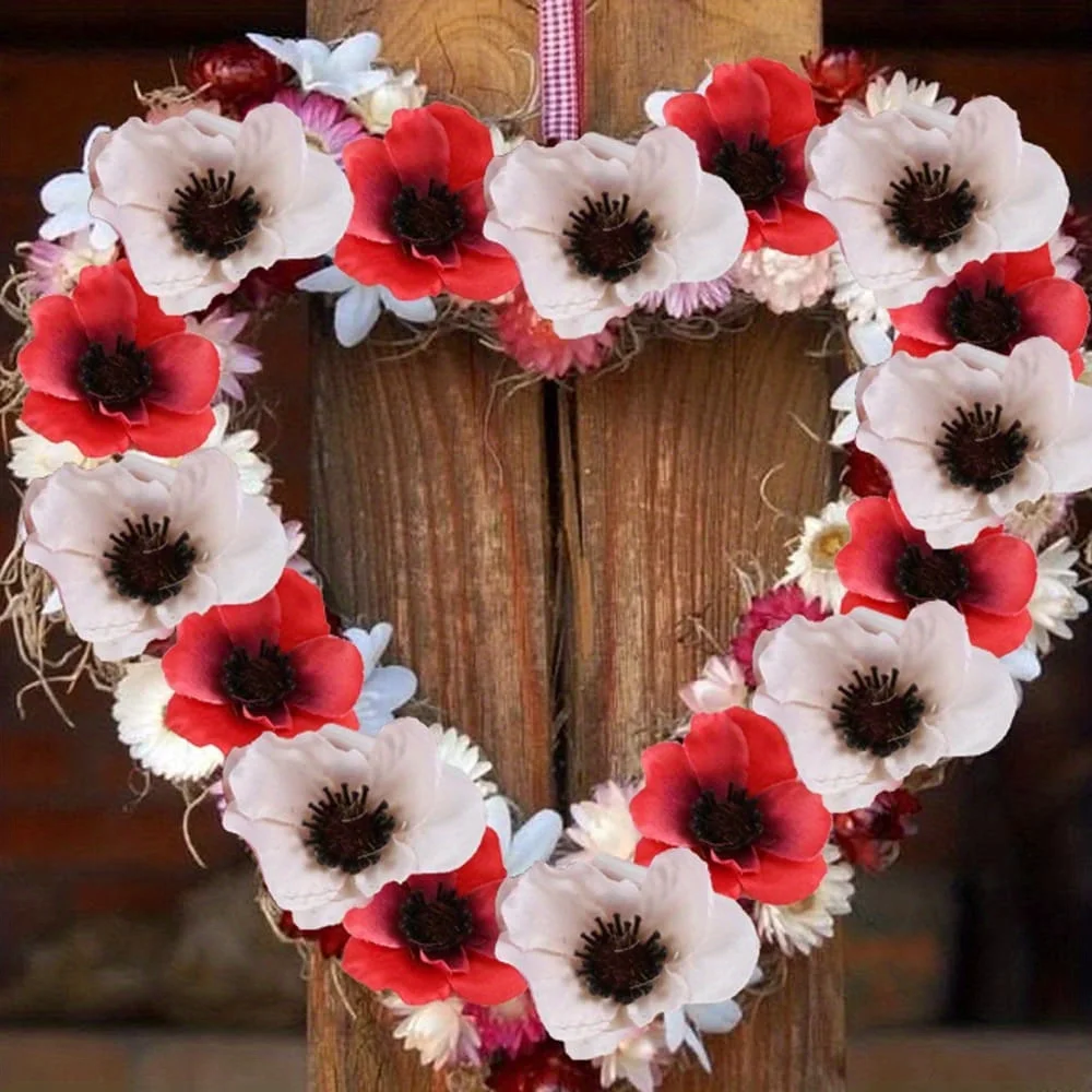 

200 件 Artificial Flowers Poppies Flowers Faux Flowers 2.75" Poppy Silk Flowers Faux Poppy Flower Centerpiece for