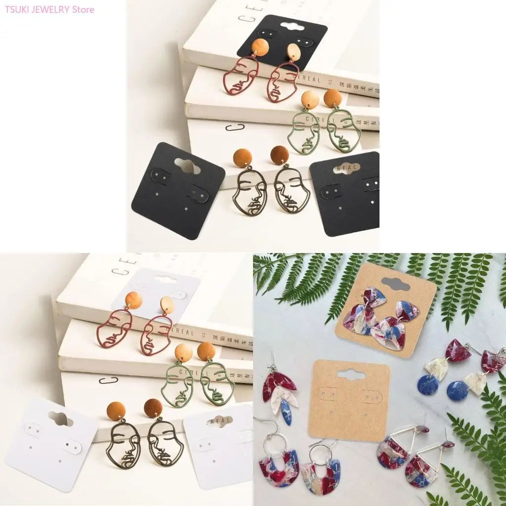 62KE 100Pack Jewelry Packaging Cards for Earrings Rings Professional Jewelry Displays