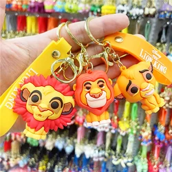 New Anime Disney Keychain Cartoon The Lion King Mickey Mouse Minnie Lilo & Stitch Keyring Car Key Chain Pendant Kids Toys Gifts