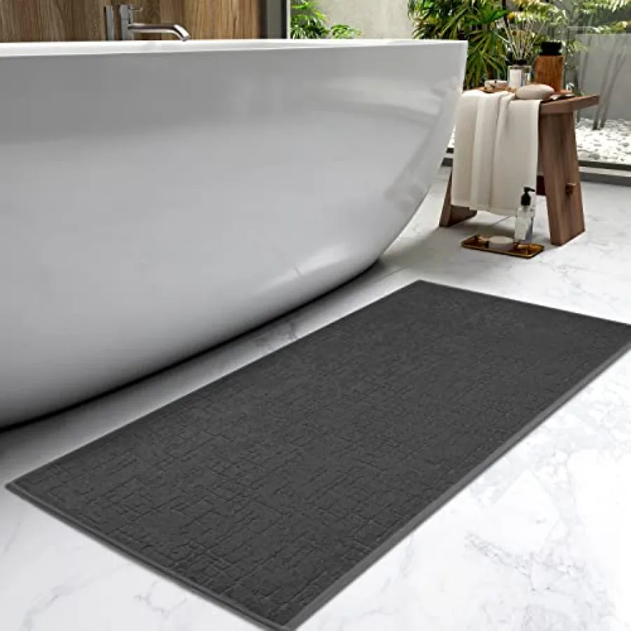 

Bath Mat-Absorbent Quick Dry Bathroom Floor Mats-Washable Rubber Backing Bath Mats for Bathroom Rugs Fit Under Door-Bath Rug fo