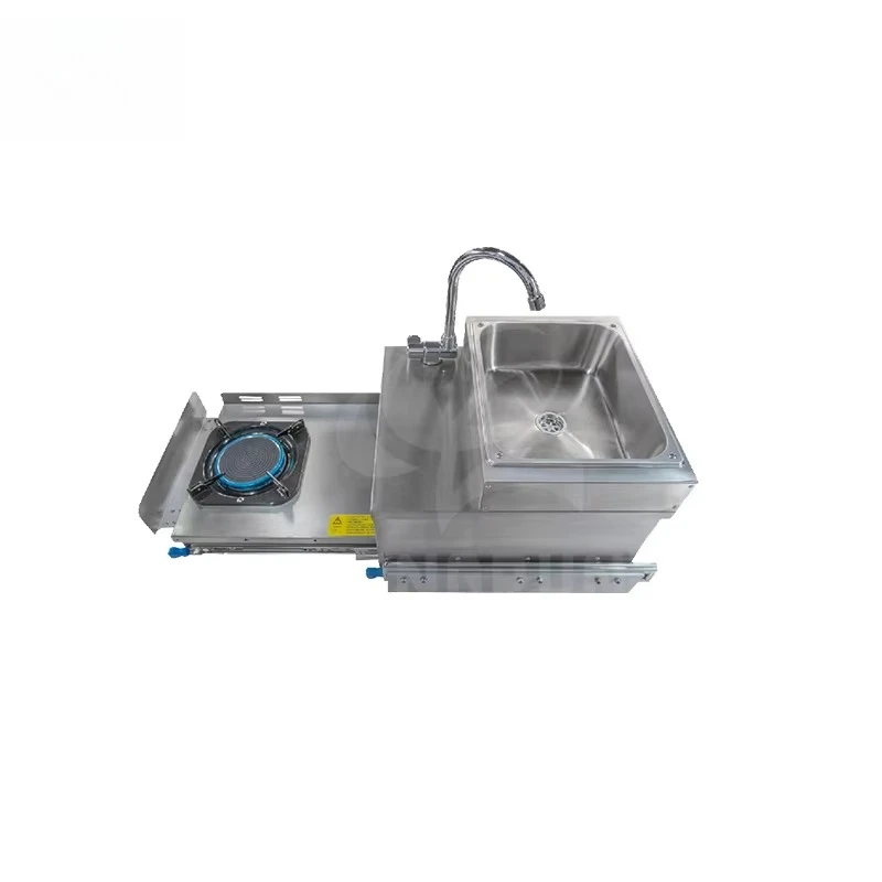 

Caravan Outdoor Stainless Steel One Burner Pull Type Gas Stove Infrared Gas Cooker With Sink GR-C006