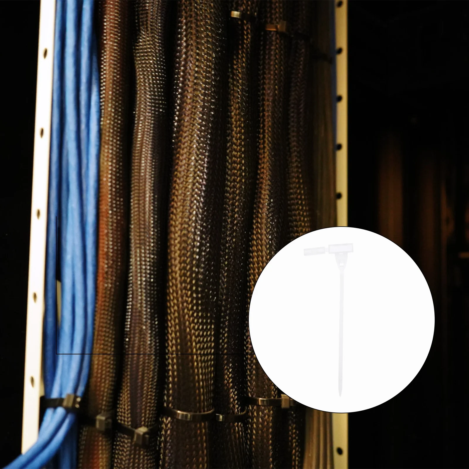 

100Pcs Label Box Zip Ties Visible Cable Tag for Plant Labeling DIY Garden Markers Reusable Nylon Cord Ties Organizer