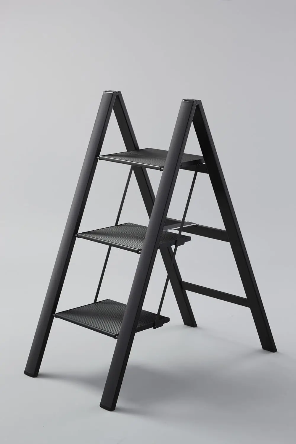 Slim Step 3 Step Black Design Stepstools Stepladder By Ladders
