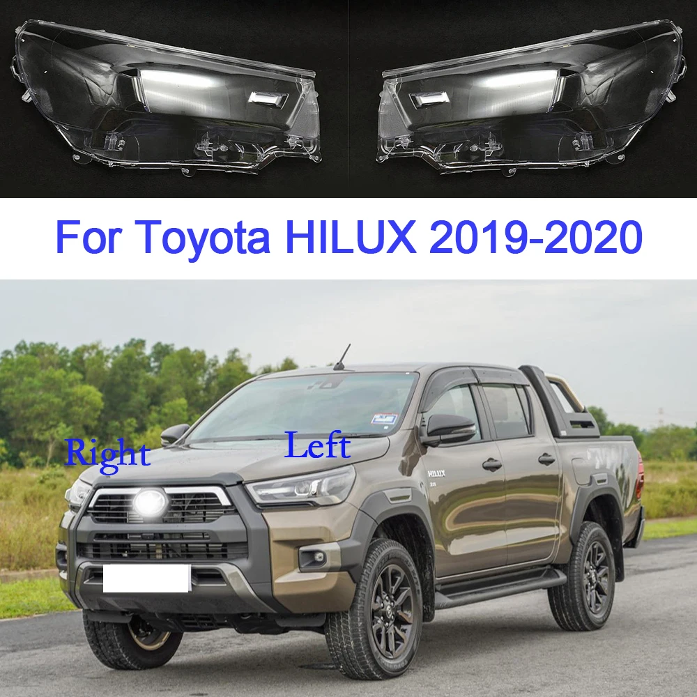 

Car Headlight Glass For Toyota Hilux 2019 2020 Headlamp Shell PVC Transparent Lens Cover Car Accessoires Replacement Lampshade