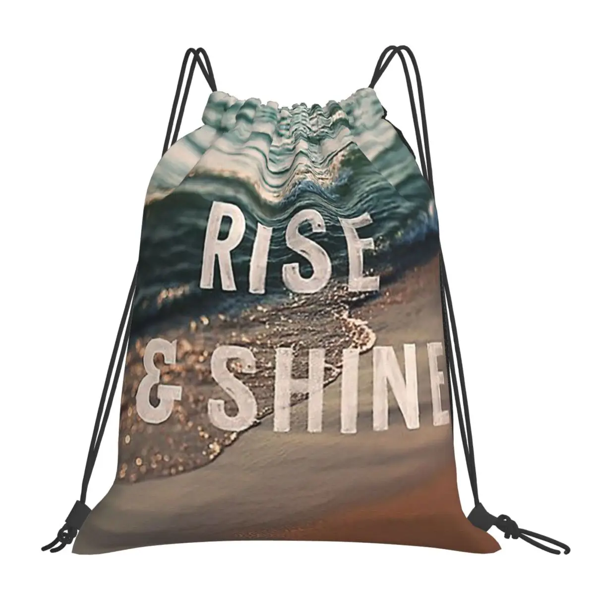 

Рюкзаки Rise And Shine, модные портативные сумки на шнурке, спортивная сумка, сумки для книг для школы путешествий