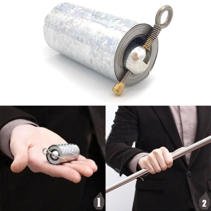 Portable Metal Pocket Self-Defense Stick, Silver, Silent, Light Weight, Telescopic,Martial Arts, Staff, Tricks, 1.1 m, 1.2 m, 1.