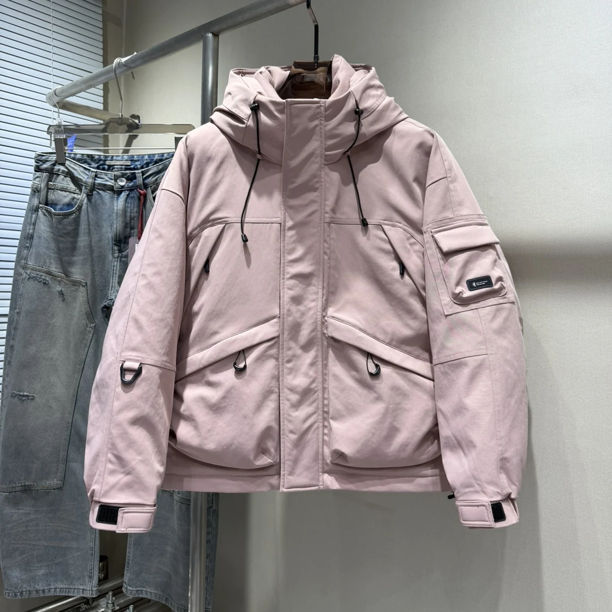 

Men's Thickened Duck down Puffer Jacket Soft Bread Dough Texture 119g High Fluffy Duck Feather Winter Outerwear Coat